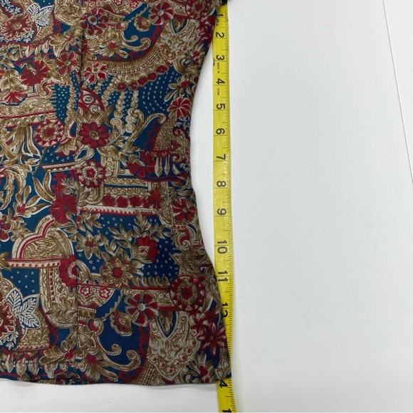 Pendleton VNT Country Sophisticates Floral Blouse W 14 Brown Maroon Blue USA - Picture 11 of 16